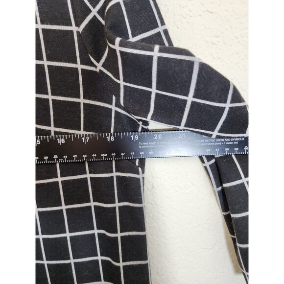 Merona Dress Womens Medium Black White Windowpane Grid Shift 3/4 Sleeve Career - Picture 5 of 7